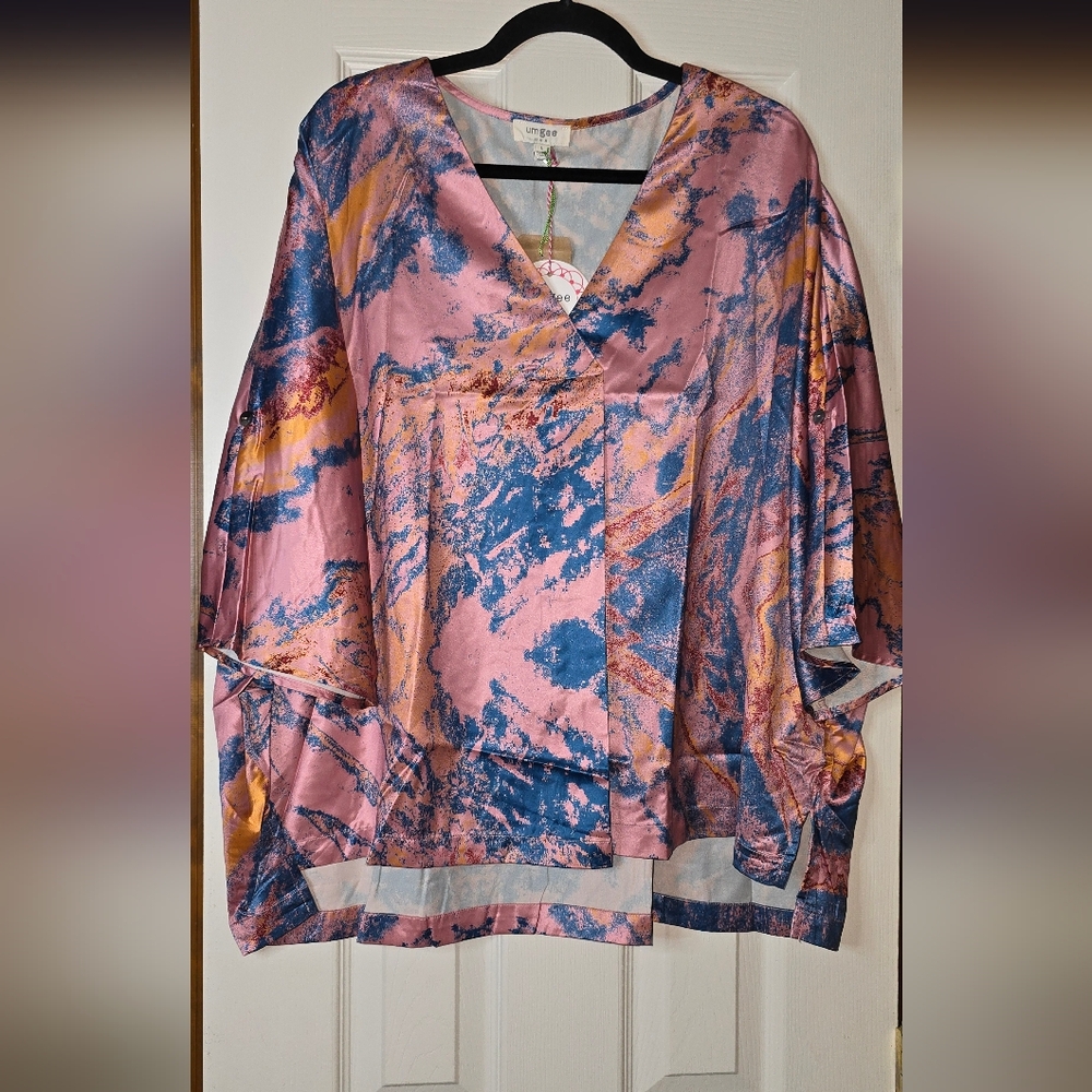 Women's L Umgee Blouse Boho Coastal Cowgirl Fairycore